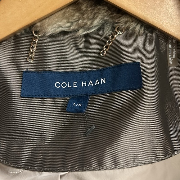 Cole Haan brown parka with faux fur hood - Picture 5 of 6